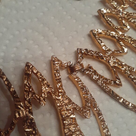 Stunning Celebrity NY "Cleopatra" style bib Necklacelace - Picture 2 of 10